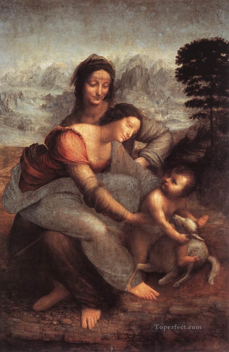 聖母子と聖アンナ レオナルド・ダ・ヴィンチ油絵